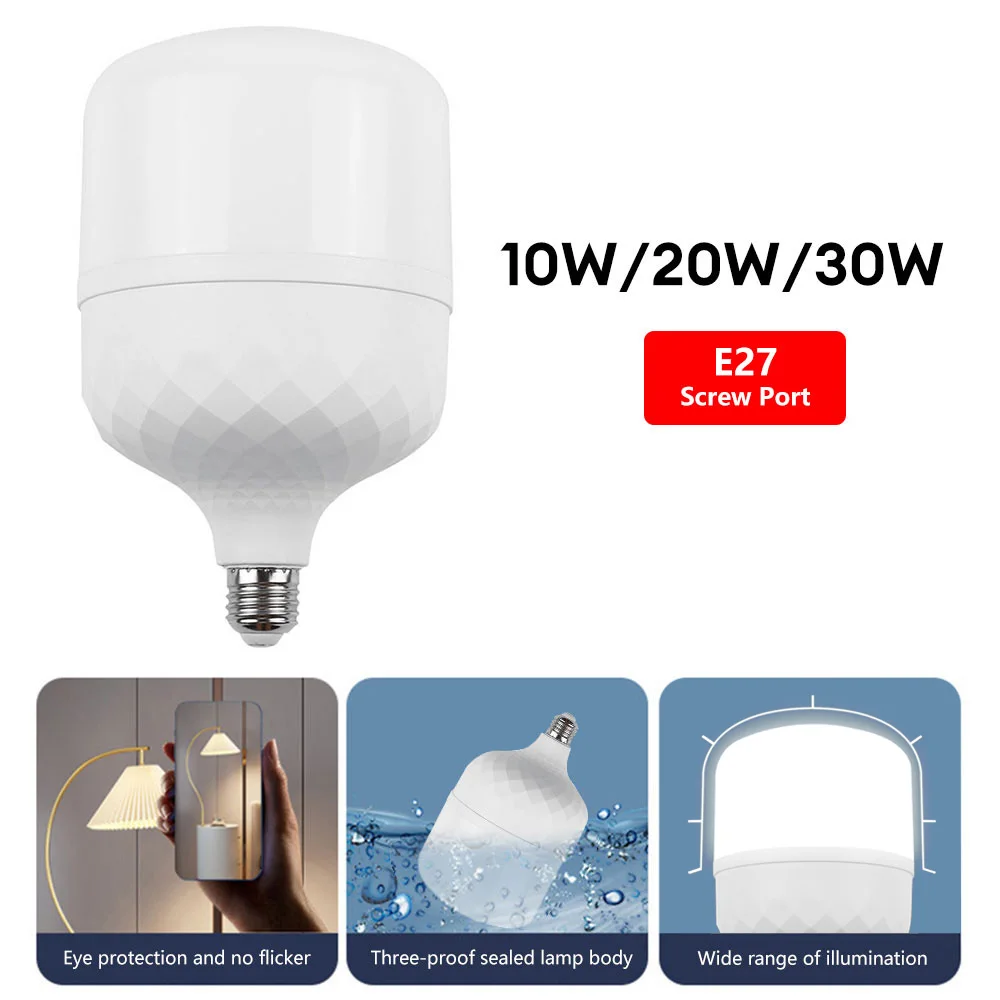 Dusk to Dawn Light Bulb LED Sound Sensor Light Bulbs Automatic On/Off 6500K E27 Base Indoor Outdoor Lighting Bulb