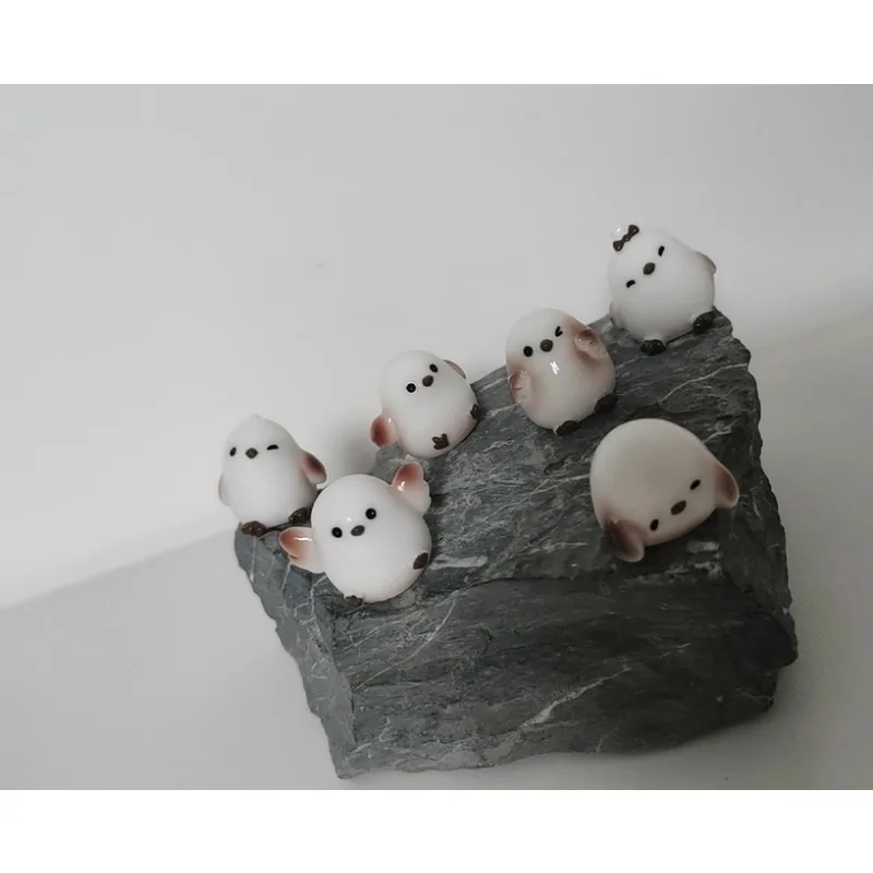 2pc Cute Titmouse Bird Resin Statue DIY Miniature Landscape Craft Project Desktop Home Car Decor Advanced Design