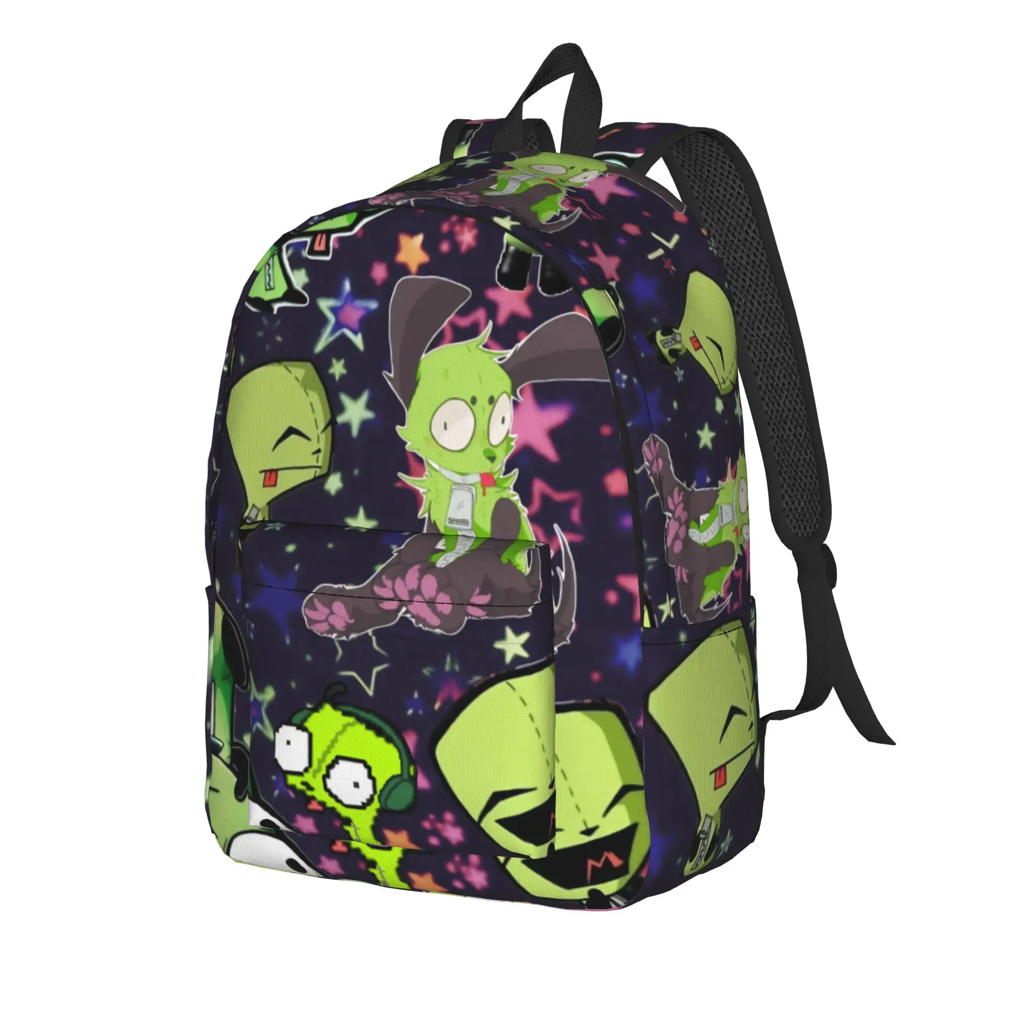 Invader Zim Gir Dib Robot Backpack Youth American Animated Lightweight Backpacks Polyester School Bags Workout Rucksack