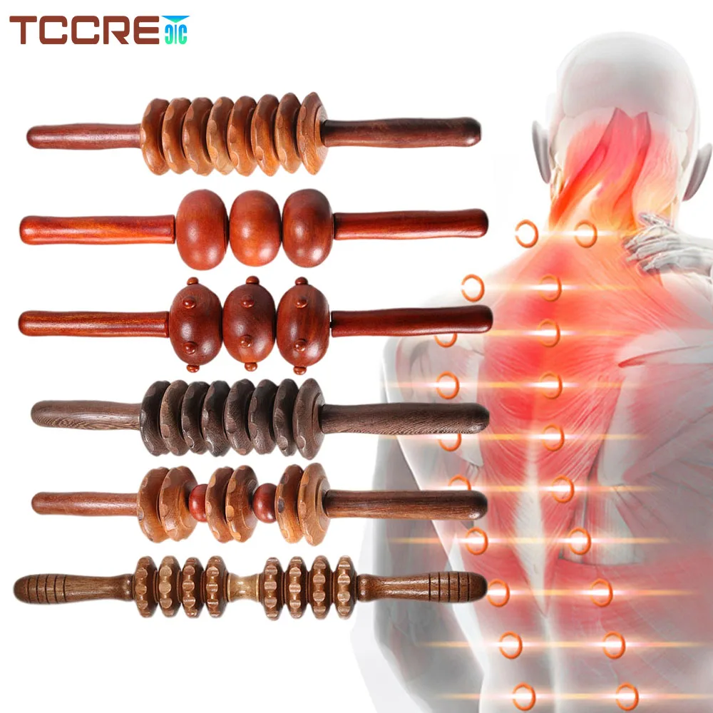 Gym Sports Full Body Muscle Massager Wood Roller Stick Trigger Point Recovery Tool Deep Relax Gear Massage Sticks Health Care