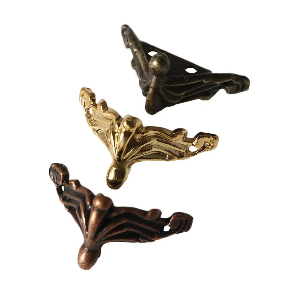 Golden Durable Furniture Part Decorative Protector Jewelry  Box Corner Furniture Leg Feet Leg Corner Bracket
