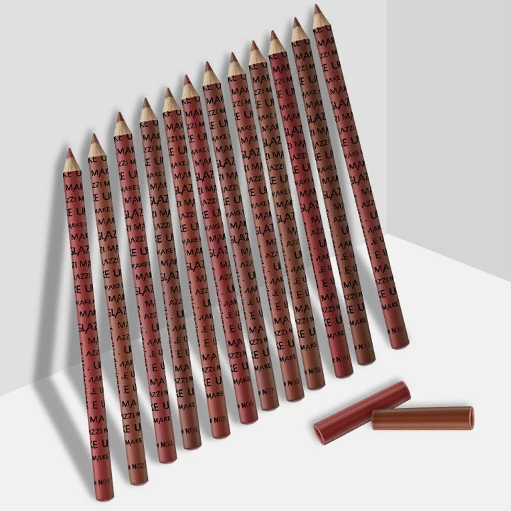 

12pcs Liner Set Waterproof Long-Lasting Lip Pencil For Women Makeup Tool Accessories Lip Shaping Pencil