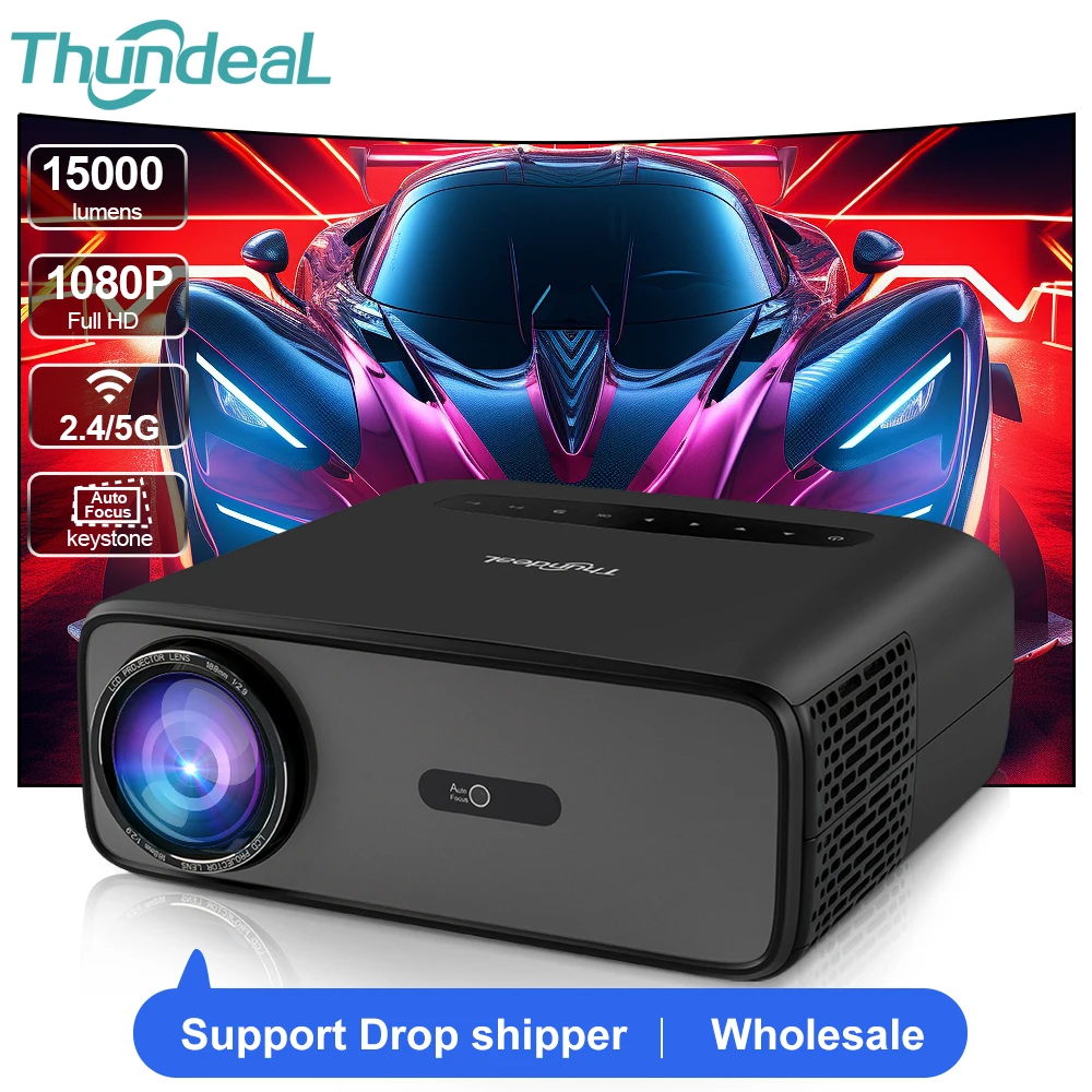 

ThundeaL Full HD Projector 1080P WiFi LED Video TD97 Pro Home Theater Android 4K TD97Pro Movie Home Cinema Beam Projector