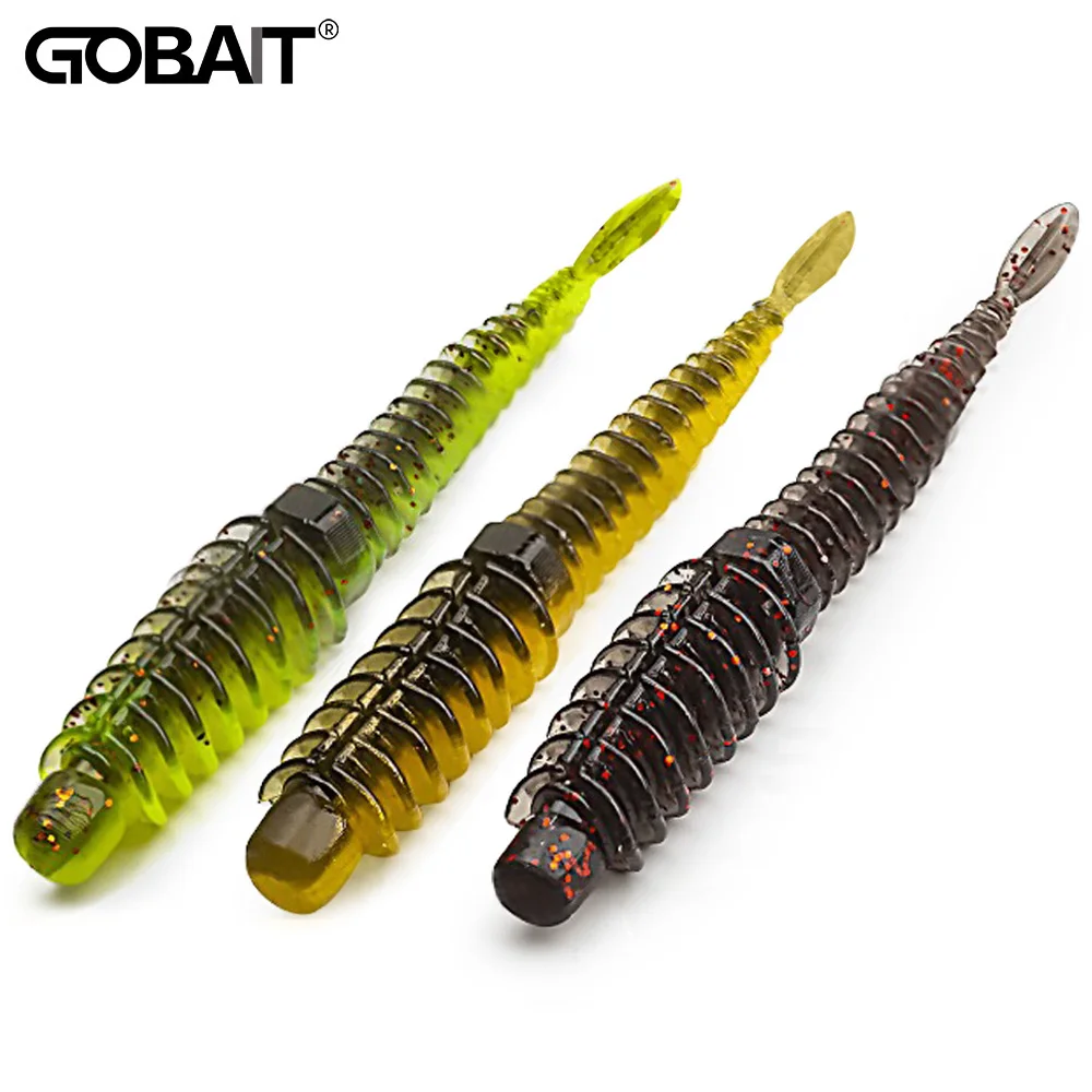 50 Stück/Box Weiche Köder 6,5cm 7,5cm 8,5cm Gewinde-TPE-Wurm Jig-Haken Karpfenangeln Pesca Swimbait-Ausrüstung Fischgeschmack Tackle-Box Köder – Detail 9