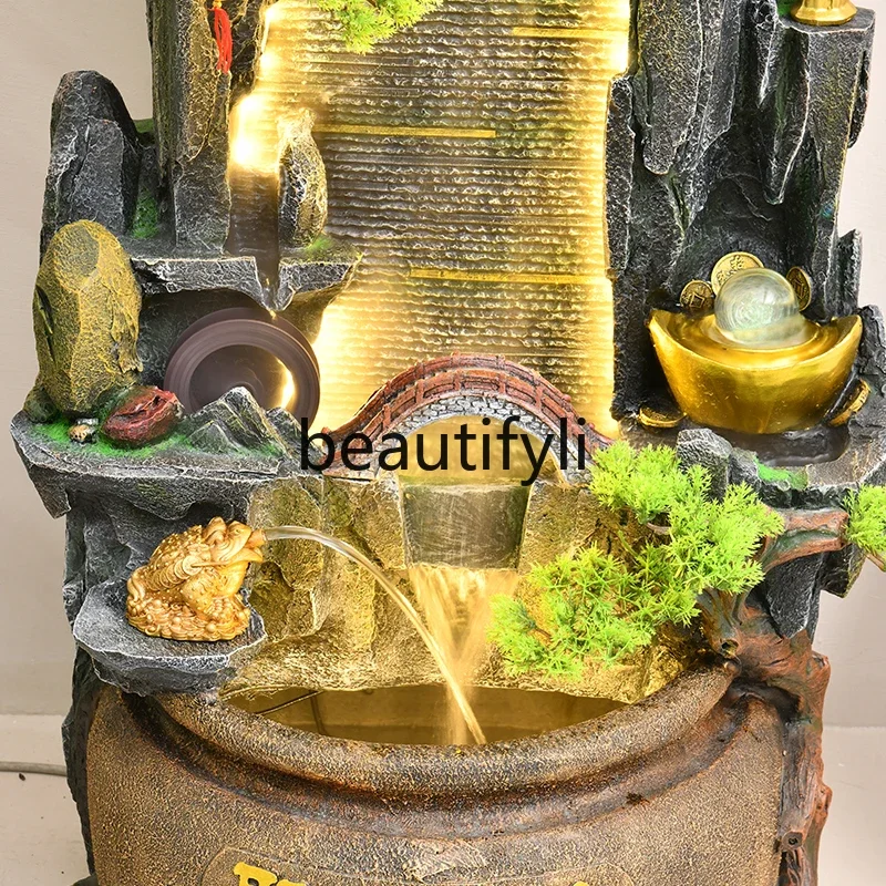 

YH03 Chinese-style flowing water fountain ornament, indoor landscape entrance circulating water opening and landing