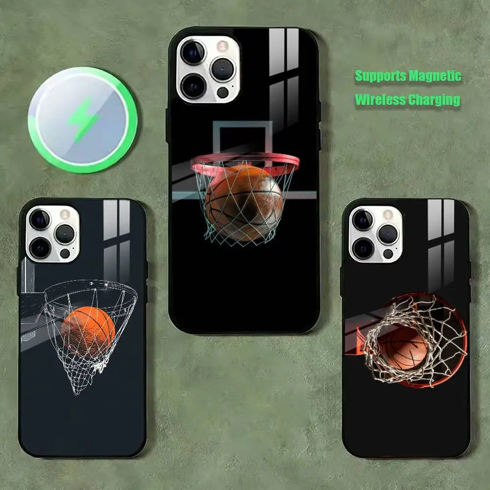 

Basketball ball Phone Case For iPhone17,16,15,14,13,12,11 Plus,Pro Allows magnetic wireless charging
