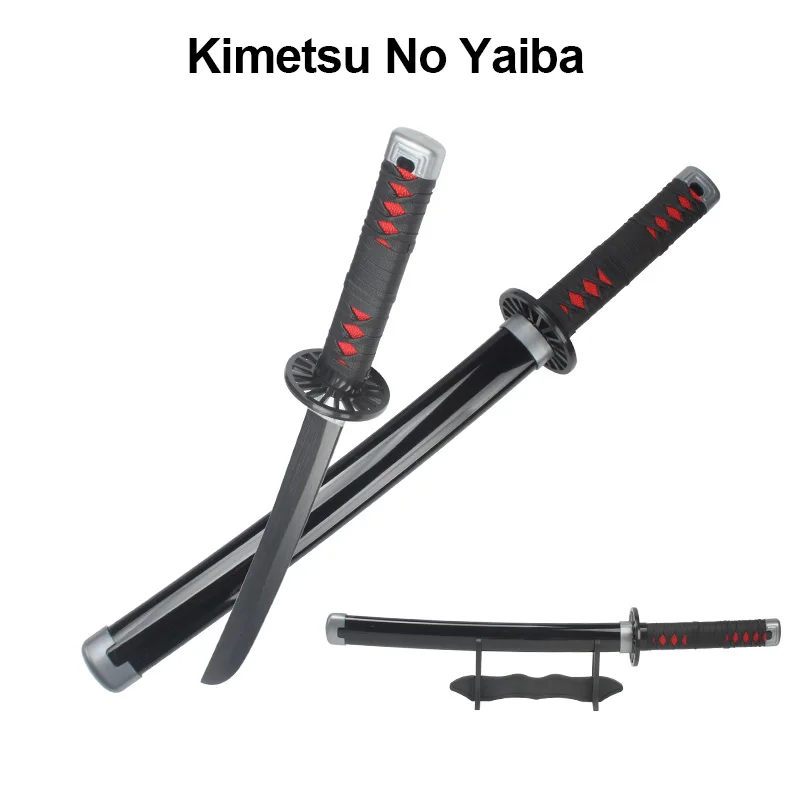 Anime Cosplay Katana Requisiten 60 cm/23,6 "Katana Giyuu Blau Sanemi Kyoujurou Spielzeug Schwerter Anime Hobby Sammlerstücke