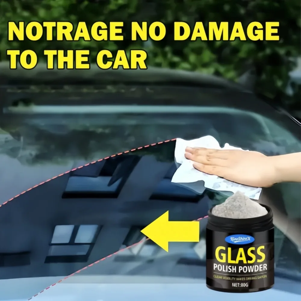 Glass Polishing Powder Polishing Window Windshield Repair Scratch Remover Restore Glass Clarity Car Cleaning and Beauty Products