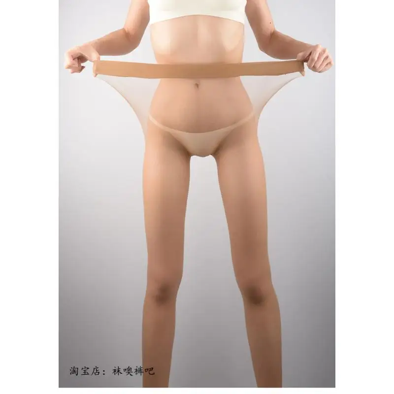 

155-190cm Women Luxury Velvet Transparent Ultra thin Naked Invisible Pantyhose Deep Crotch Large Elastic 360 Seamless Stockings