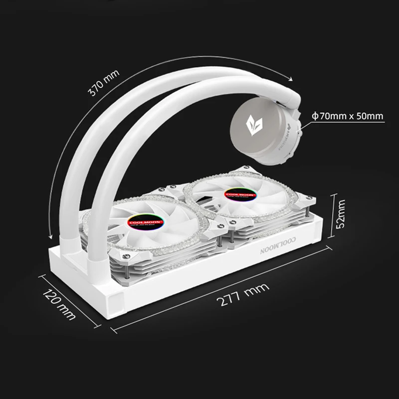 Kit de resfriamento de água rgb 240 cpu aio para intel amd, controle de temperatura pwm tudo-em-um computador cpu cooler radiador argb aura sincronização