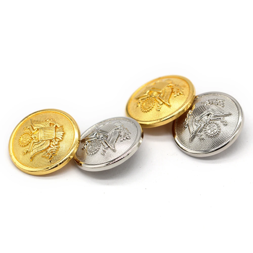 HENGC 15/18/25mm Round Eagle Gold Metal Buttons for Clothing Fashion Coat Suit Blazer Jacket DIY Crafts Sewing Accessories view 5