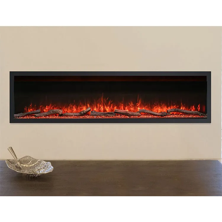 

Настенные камины, вставка для заподлицо в настенные светодиодные электрические камины, вставка, ультратонкие электрические фонари 40, 50, 60, 728, 88 100 дюймов