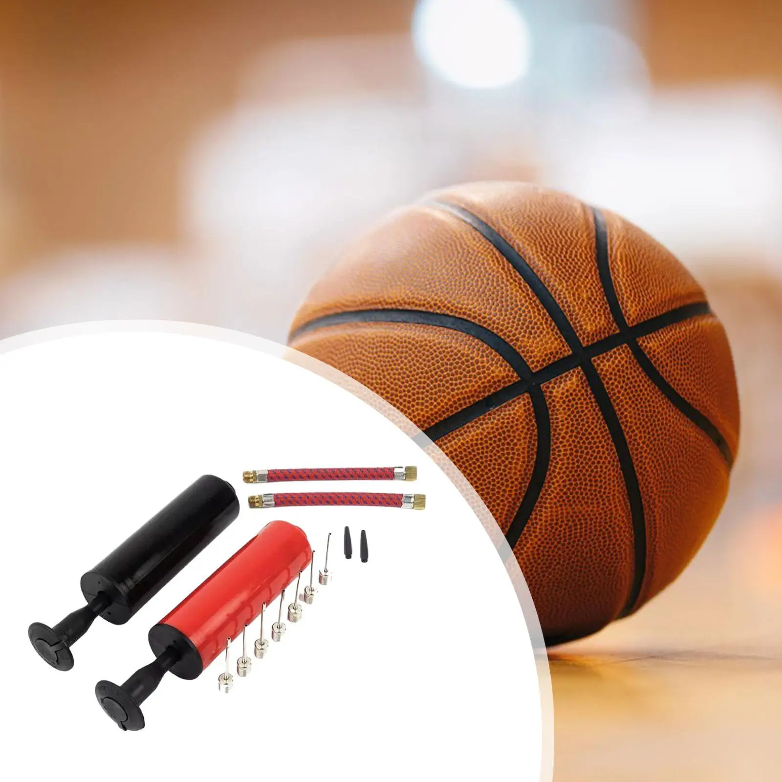 2 Pieces Ball Pump Air Pump Inflation Devices Portable Hand Pump Manual Pump for Basketball Volleyball Balls Football