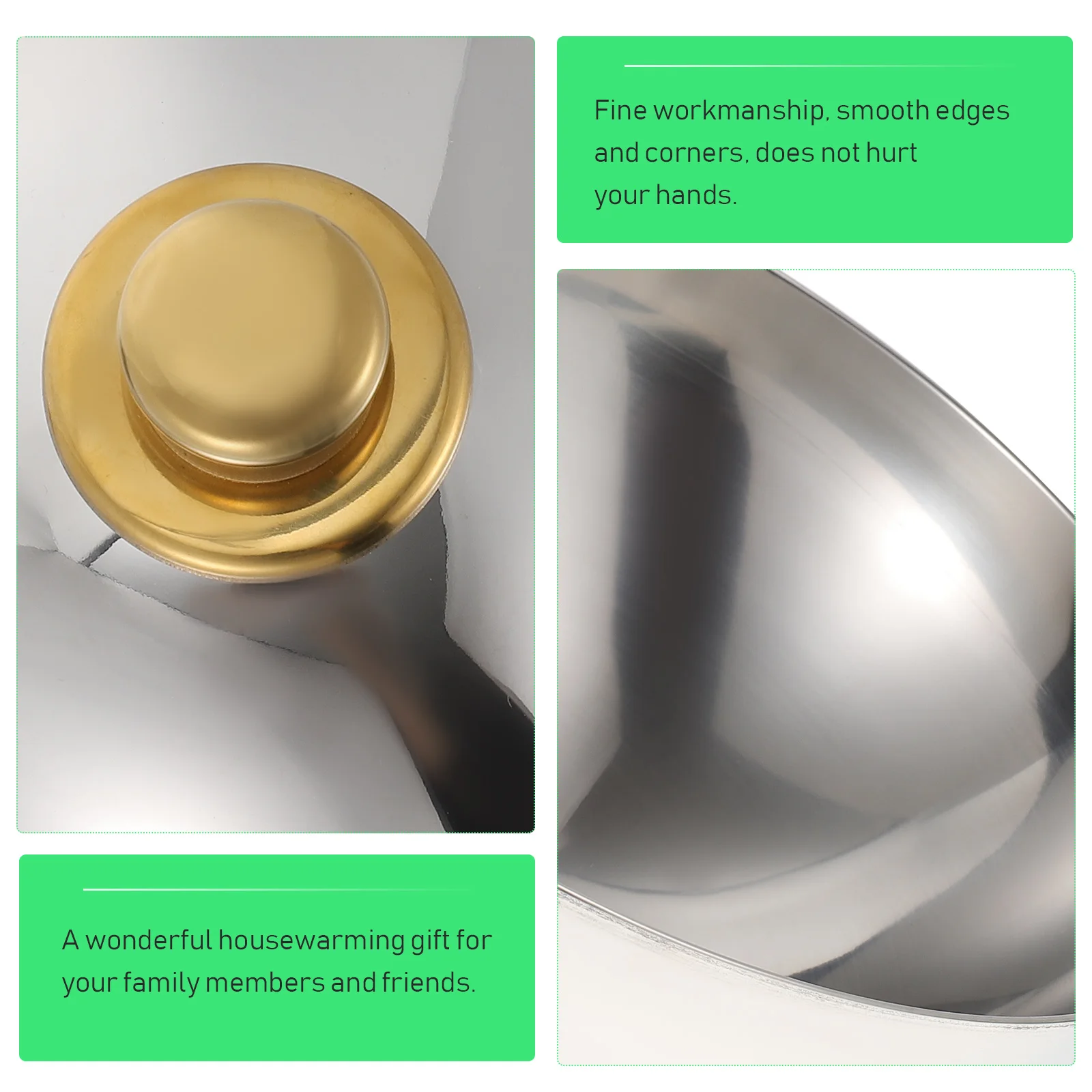 

1pc Stainless Steel Food Cover Round Kitchen Lid Meal Warmer Basting Protector Practical Warming Dish Household Cookware