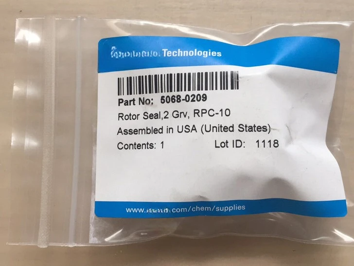 

For Agilent Rotor Seal 2 Grv, Elongated Groove 5068-0209