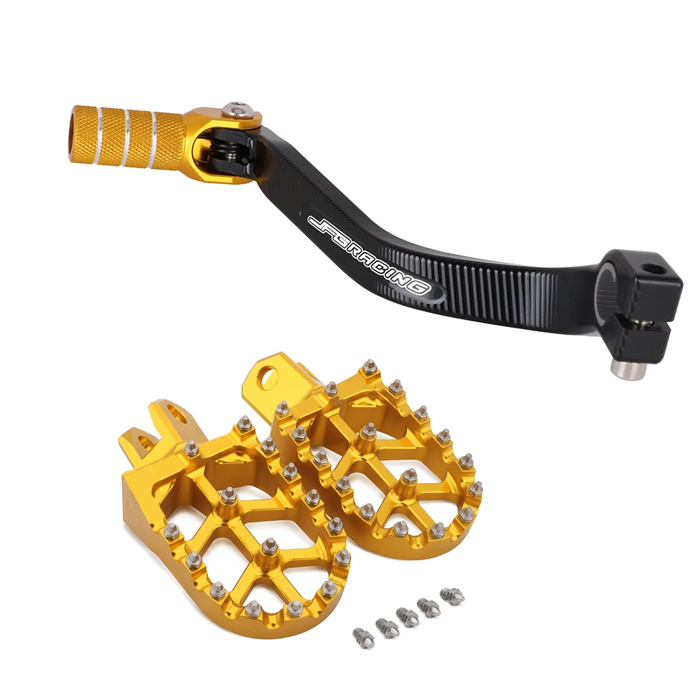 For SUZUKI RM125 RM250 RM250Z RMX250 DRZ 400 400E 400S 400SM Motorcycle CNC Footrest Footpeg Foot Pegs and Gear Shift Lever