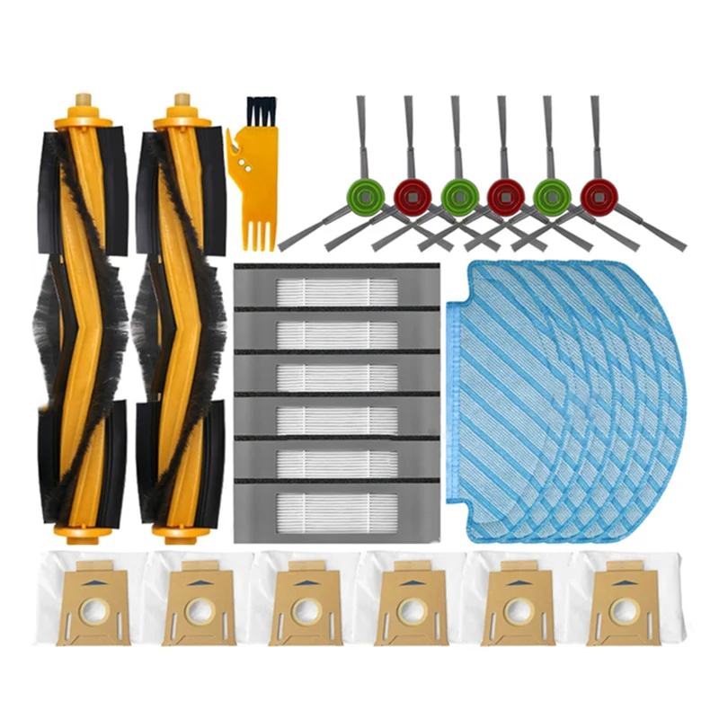 A01V-สําหรับ Ecovacs DEEBOT OZMO T8 + / T8 AIVI / T8 Max / N8 Plus / N8 Pro สูญญากาศหลักแปรงด้านข้างกรอง Mop ผ้าฝุ่นกระเป๋าอะไหล่