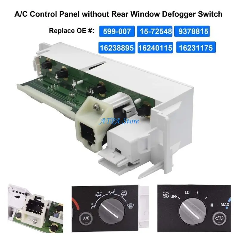 

U13C Air Conditioning Control Panel 599-007 Truck Heater Control Panel fit for C1500