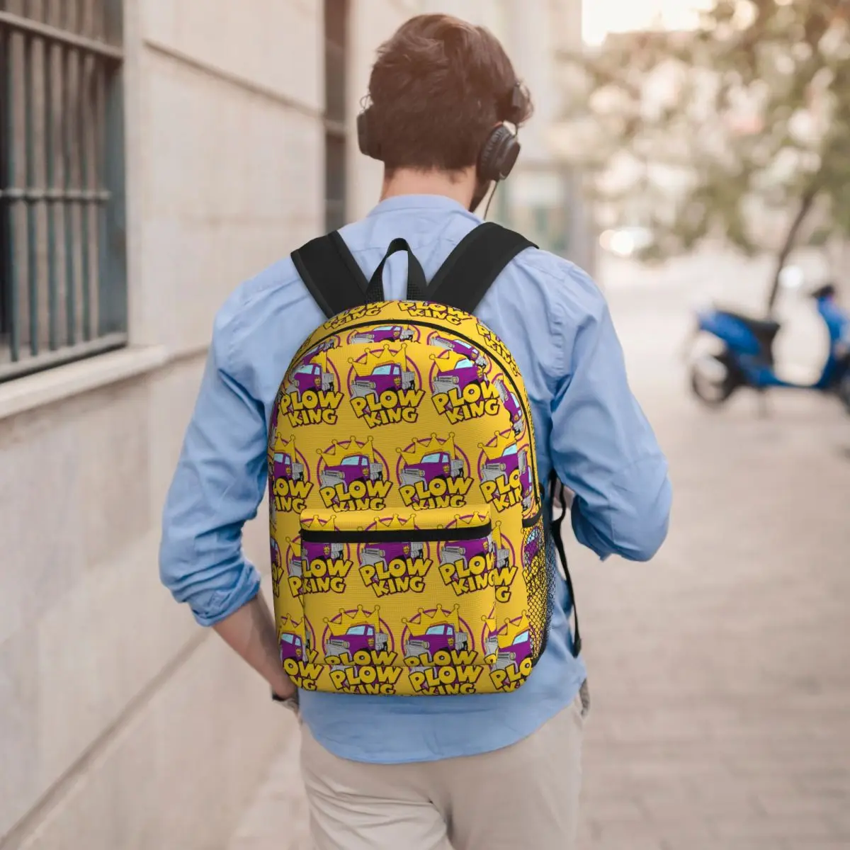 Plow King The Healthy Competition Student Backpack School Bag Hiking Travel Daypack for Men Women Bookbag Shoulder Bags