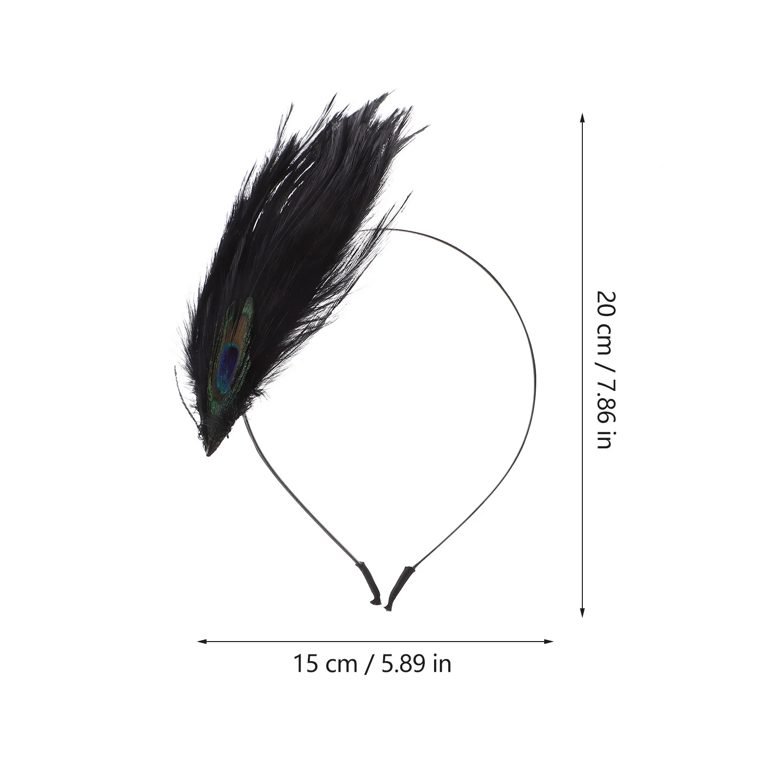 Peacock Headband Women's Hair Ribbon Halloween Fascinators for Cosplay Hoop