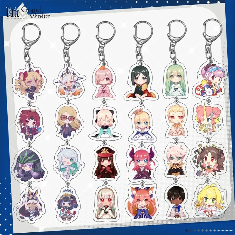 

FGO Acrylic Keychain Game Figure Saber Key Chain Anime Fate Keyring Props Cosplay Jewelry Gift