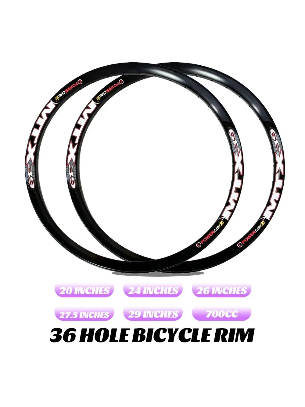AliExpress NONE 26/27.5/29inch  MTX MTB Double Aluminium Alloy High Strength 36H Rims for Electric Bike