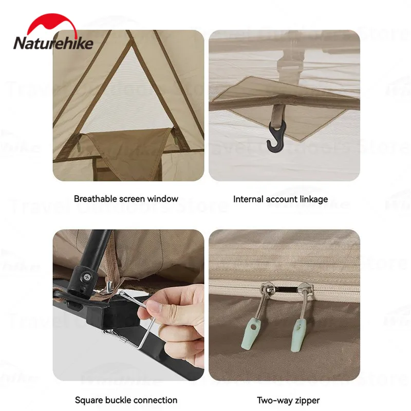 Imagem -05 - Naturehike-automatic Quick Open Camping Shelters One Touch Tenda Impermeável ao ar Livre Cume Fora do Solo 12 Pessoas