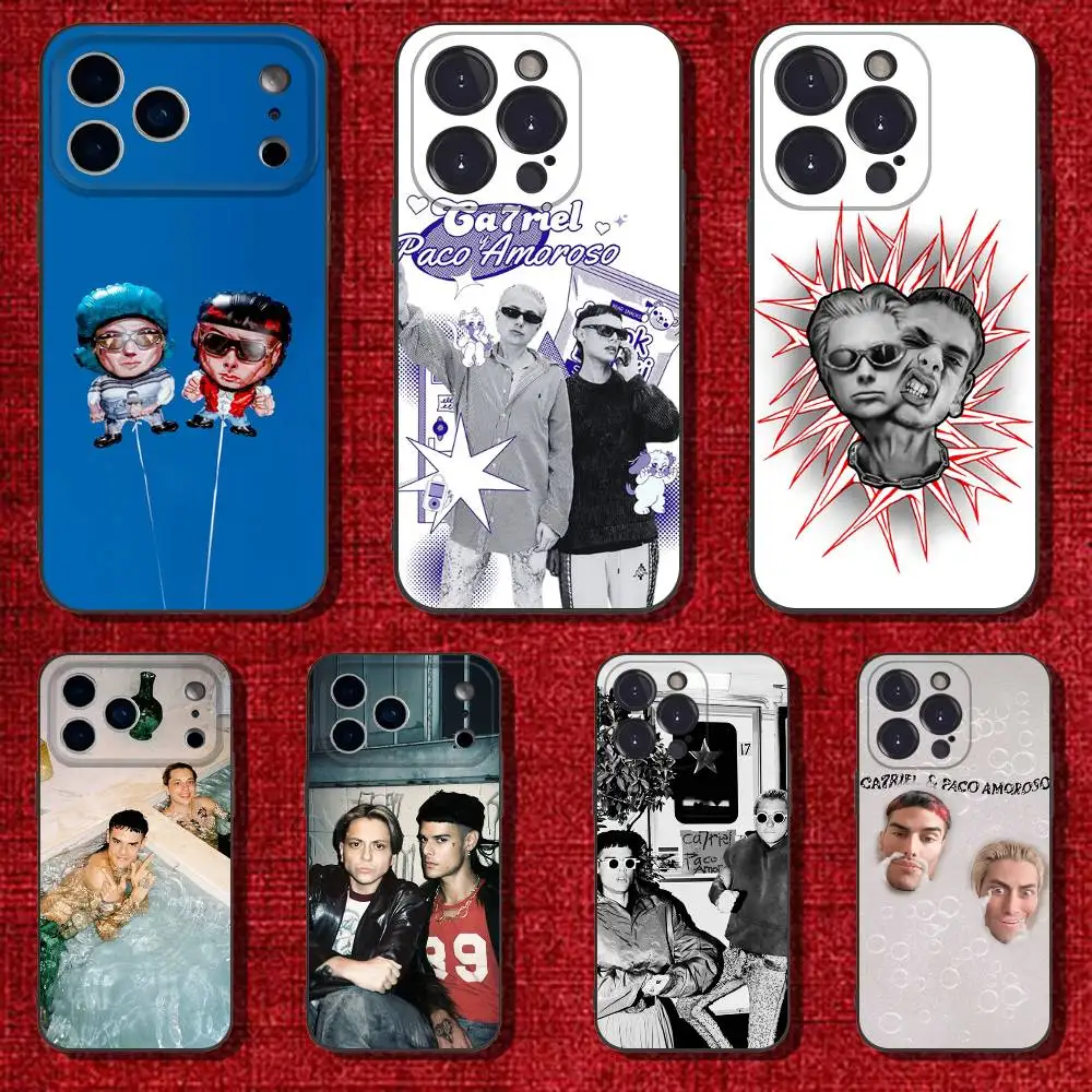 

Paco Amoroso Ca7riel Phone Case For iPhone 6,17,16,15,14,13,12,11 Plus,Pro Max,XS,X,XR,SE,Mini,8,7,Soft Silicone Black Cover
