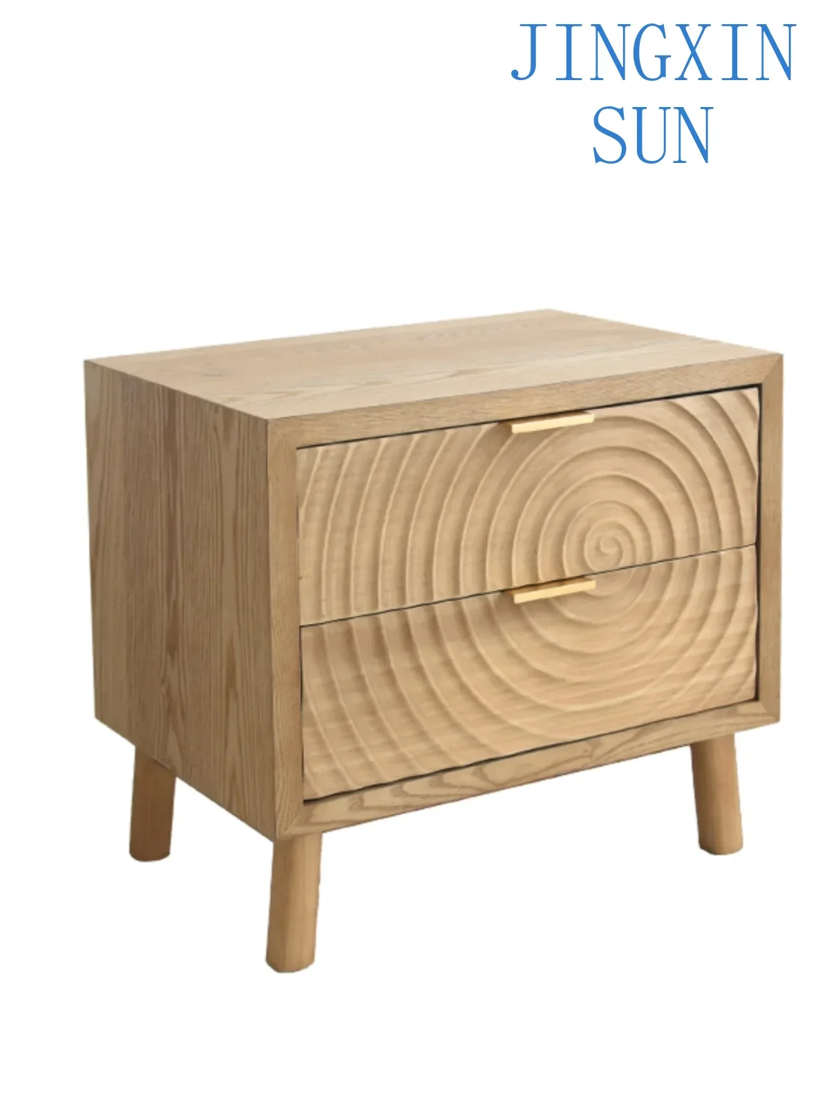 Wind log small retro bedside table, narrow bedroom, creative French high-end feeling