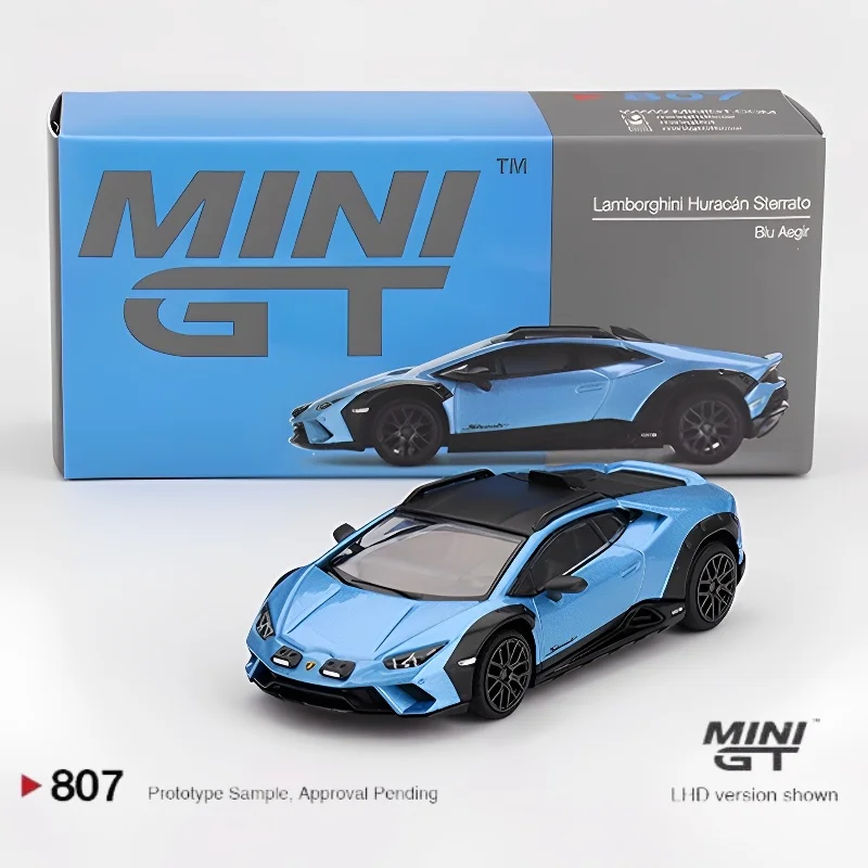 1:64 # 807 HURACAN STERRATO BLU AEGIR liga final modelo de carro de simulação em miniatura, estatueta adulta, brinquedo personalizado