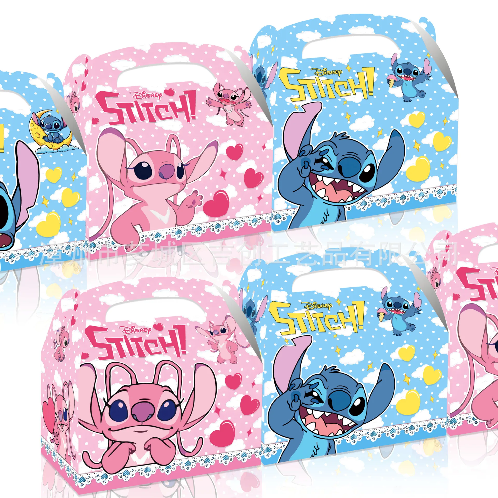 

stitch Disney pink stilt candy box party happy birthday portable holiday gift portable gift box halloween decoration christmas