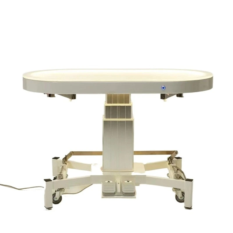 

Pet electric lifting luminous table oval beauty table
