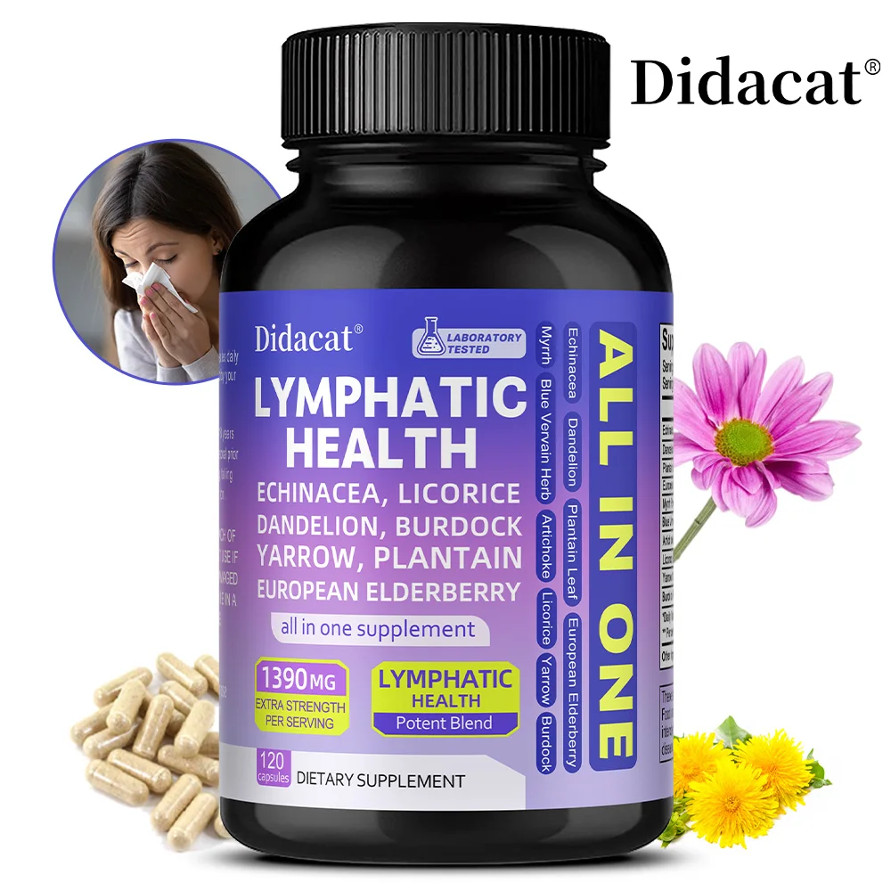 

Lymphatic System Support Supplement-Contains Echinacea Root, Dandelion, Helps with Immunity, Skin and Digestion, Boosts Immunity