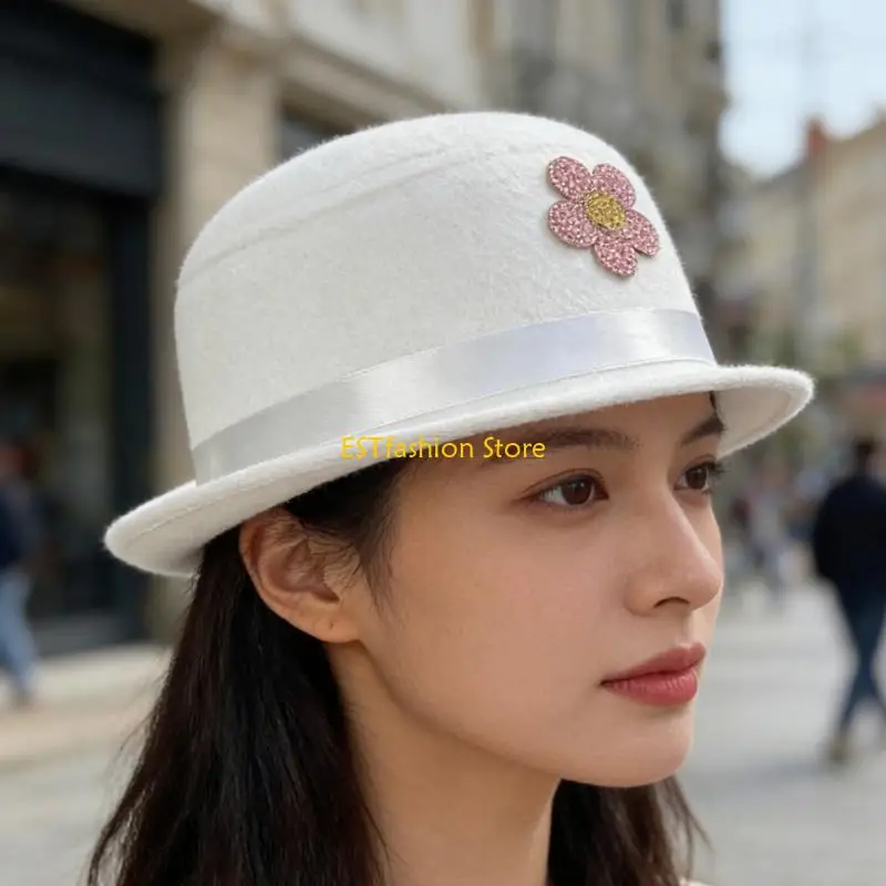 Y5GC Stylish Bowler Hat Elevating Outfit Top Hat Suitable Both Prom Informal Occasion