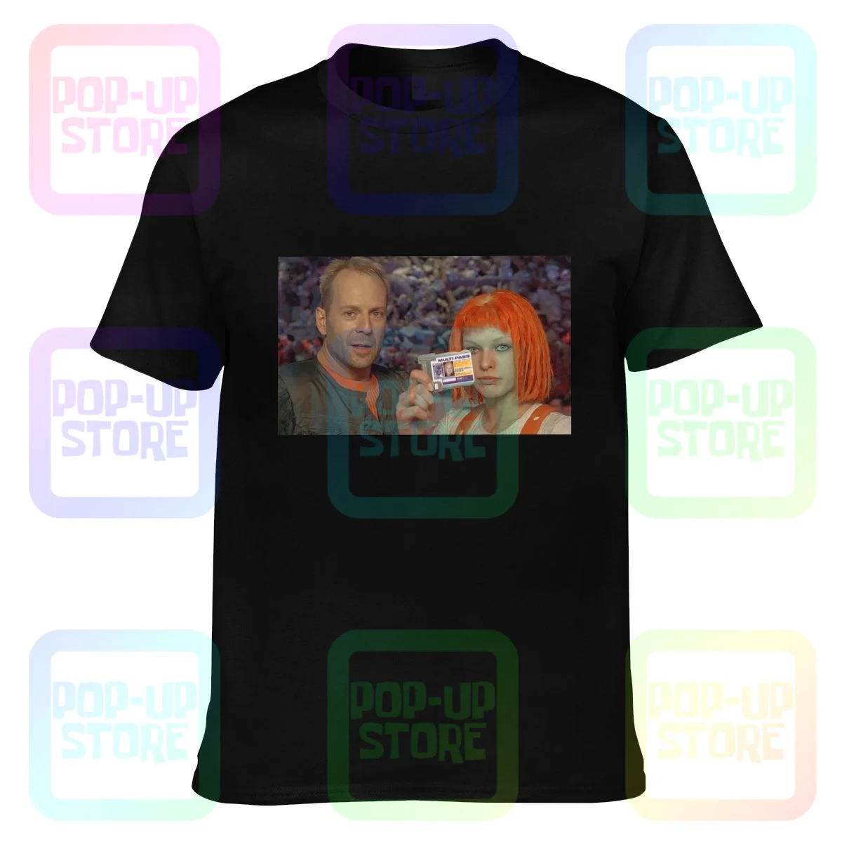 The Fifth Element Luc Besson Movie Milla Jovovich Bruce Willis T-shirt Tee Shirt Soft Premium