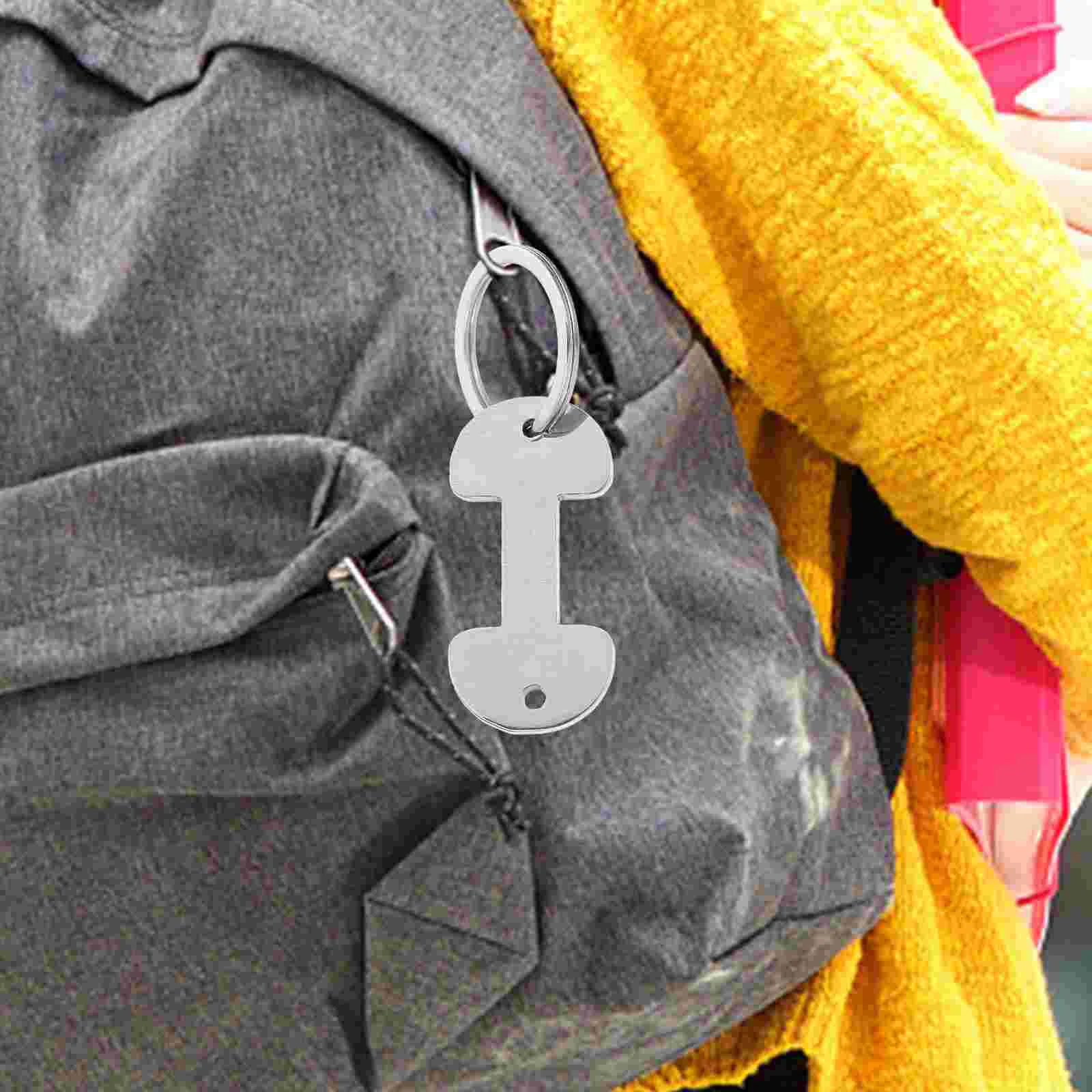 4 Pcs Key Chain Cart Token Man Carts Shopping Keychain Zinc Alloy Opener Tokens Buckle