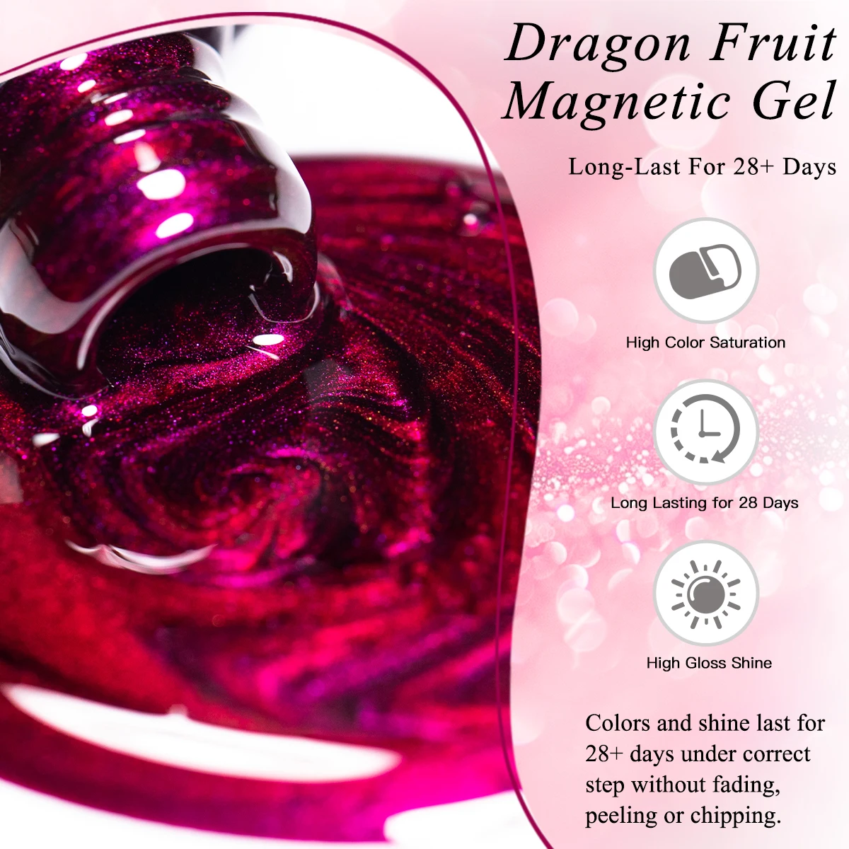 Esmalte de uñas de Gel magnético Dragon Fruit Cat, 10ml, Ultra brillante, rojo, magnético, semipermanente, barniz de Gel UV para remojar, suministros de uñas DIY