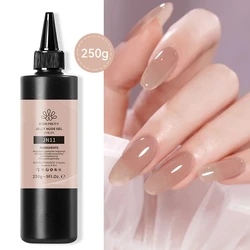 BORN PRETT 250g Esmalte de uñas de gel blanco lechoso Jelly Desnudo Rosa Transparente Color natural Francés Soak Off UV Gel de construcción