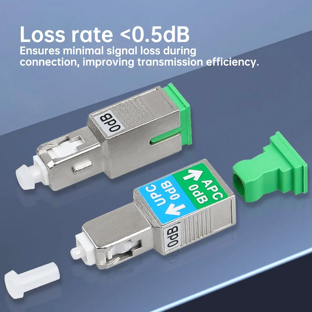 Adattatore per fibra ottica Natalink SC /UPC maschio a SC /APC femmina per connettore accoppiatore ottico in fibra monomodale OPM/OLS/OTDR/VFL/