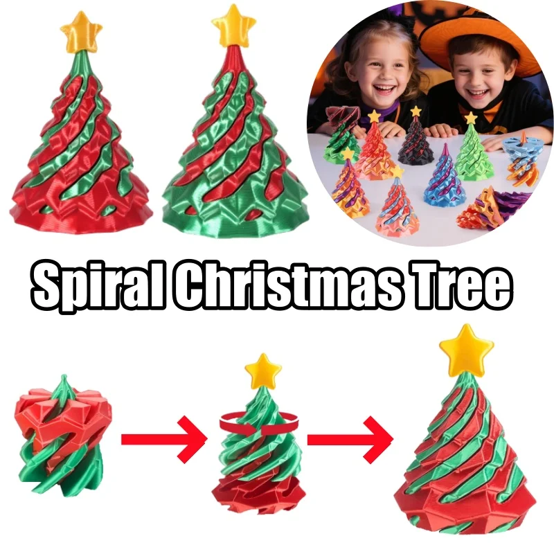 

Spiral Christmas Tree Ornament Holiday Decorations for Children Detachable Spiral Christmas Tree Surprising Gift for Friends