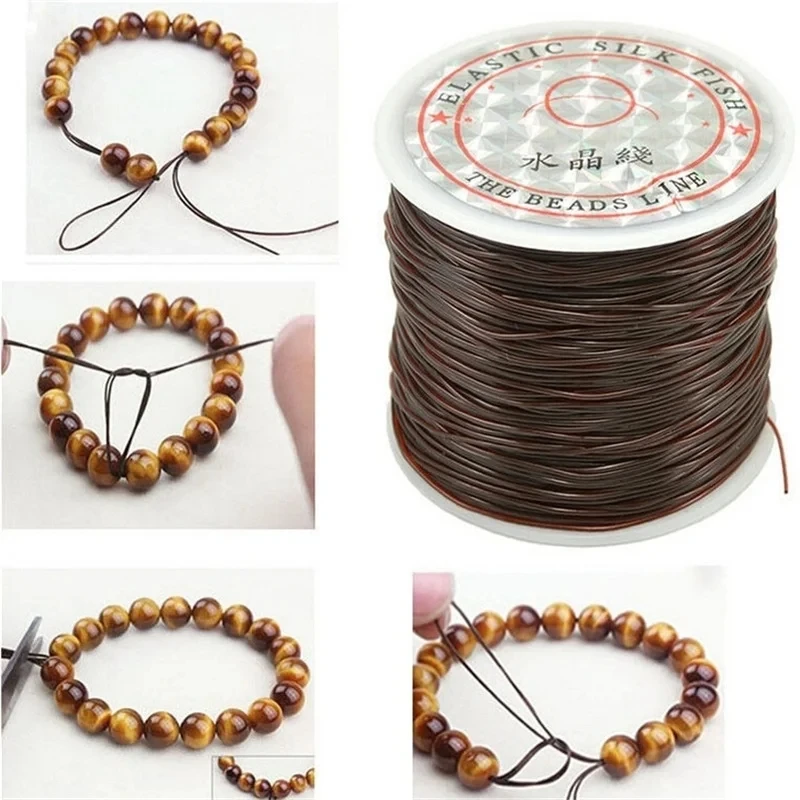 1 Roll of Elastic Crystal Jewelry Thread, Bead Thread, Strong Elastic Thread, DIY Necklace Jewelry Making, Hair Extension Thread