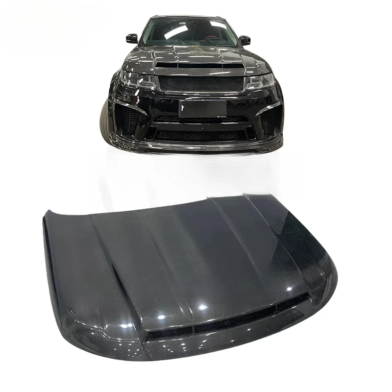 Auto Parts Carbon Fiber Engine Hood Bonnet For Range Rover Sport SVR 2014‑2022 Exterior Modification Parts