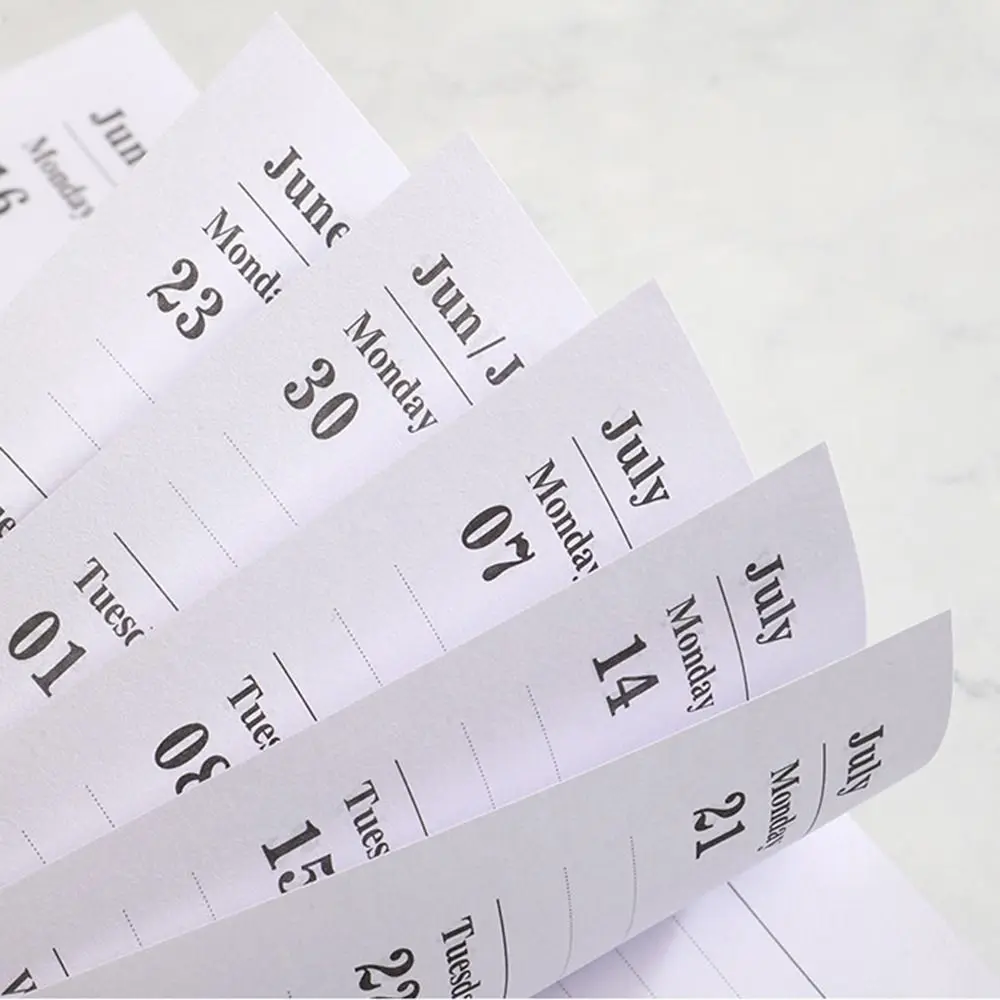 Papel grosso 2025 planejador diário resistente ao desgaste à prova de água forrado caderno calendário marcador agenda bloco de notas ótimo presente
