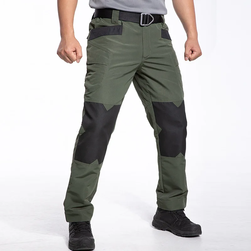 جديد IX5 السراويل التكتيكية الرجال في الهواء الطلق السراويل البضائع العسكرية متعددة جيب القتالية العمل بنطلون Ripstop كامو التنزه سروال التدريب #1