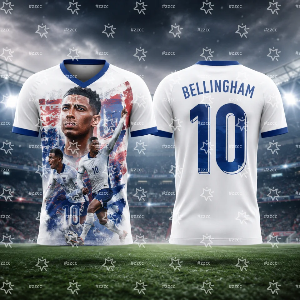 2026 Jude Bellingham No.10 Football Jersey England Match Training