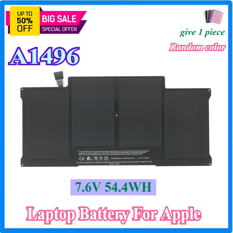 

Аккумулятор для ноутбука A1496 для Apple MacBook Air 13 дюймов A1466 2012/2013/2014/2015/2017 MD760LL/A MD761CH/A