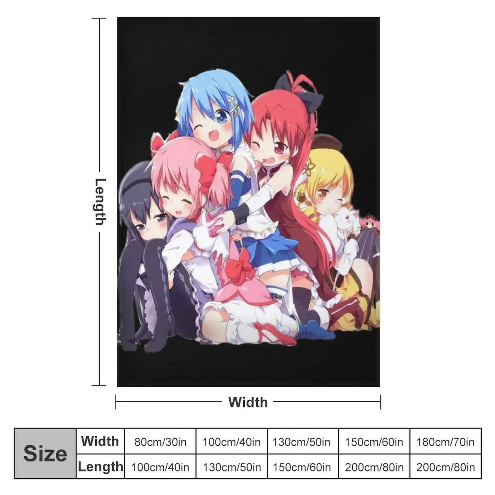 Puella Magi Madoka Magica Anime Throw Blanket Beach christmas decoration Giant Sofa blankets ands Blankets