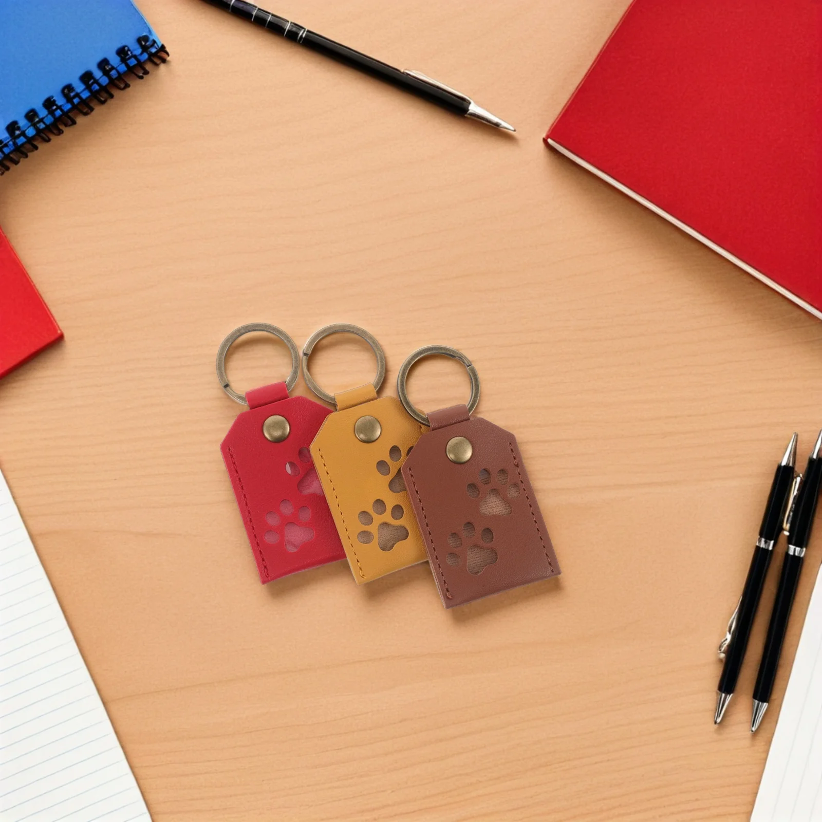 

3 Pcs Pet Memorial Keychain Keyring for Hair Dog Keepsake Keychian Souvenir Present Pu