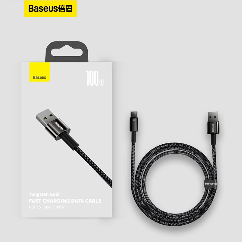 Baseus Type-c Data Cable 100w TPC Fast Charging Cable Mobile Phone 6A USB To C Android Flash Charging for HUAWEI Xiaomi