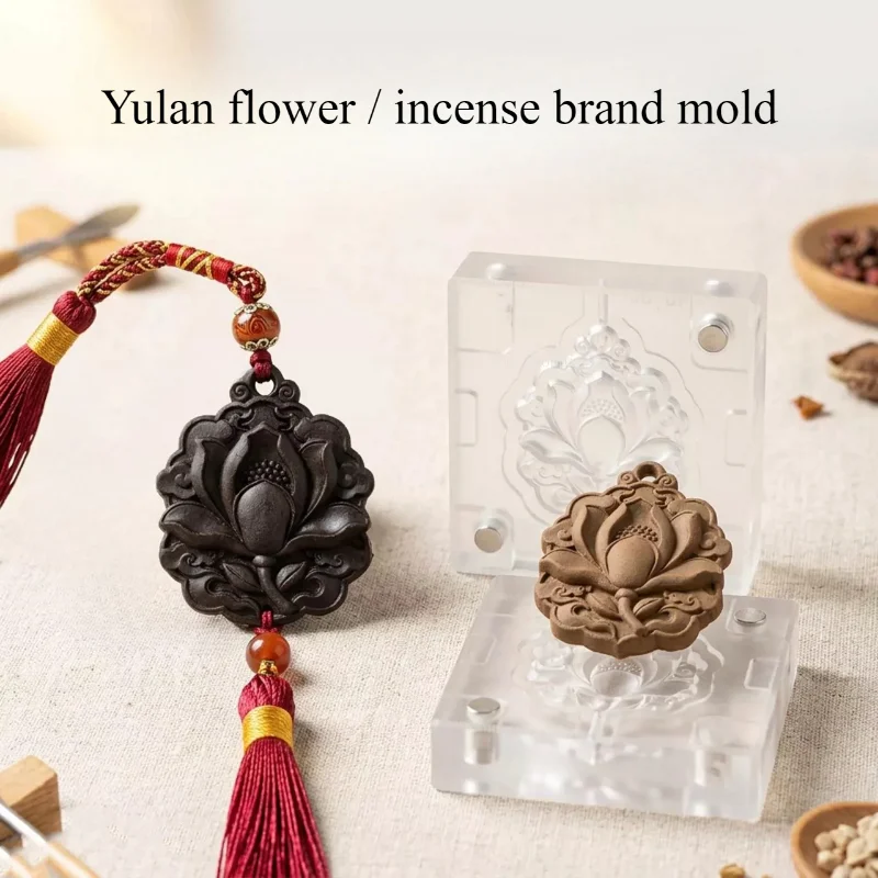 Transparent Resin Mold Osmanthus Gourd Fragrance Pendant Hollow Discharge Mud Design Handmade Incense Tablet Tool DIY Household